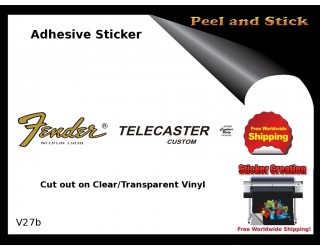 Fender Telecaster Custom Guitar  Sticker v27b